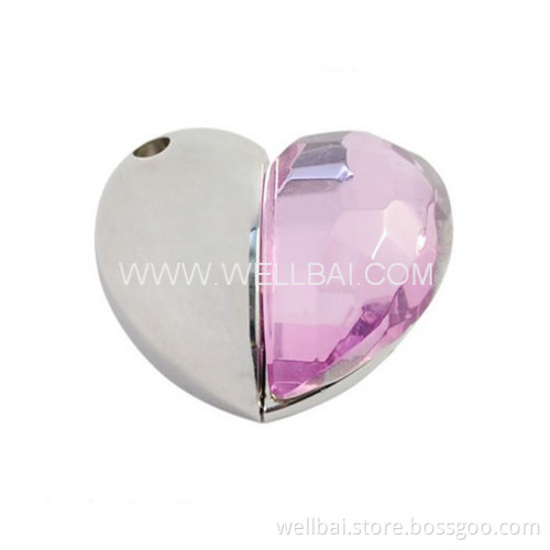 Crystal Heart USB Flash Memory for The Valentine's Day's Gift